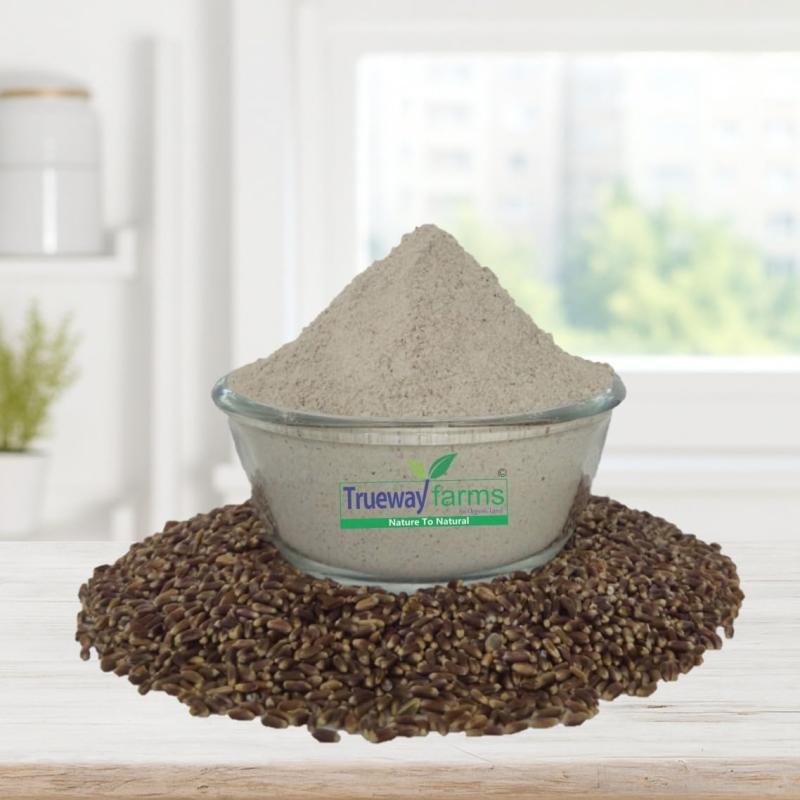 Trueway Farms Organic Black Wheat Flour (kala Gehu Atta) –5kg | Stone Grounded Flour | High Fiber, Low Gi, Low Gluten | Antioxidant Rich