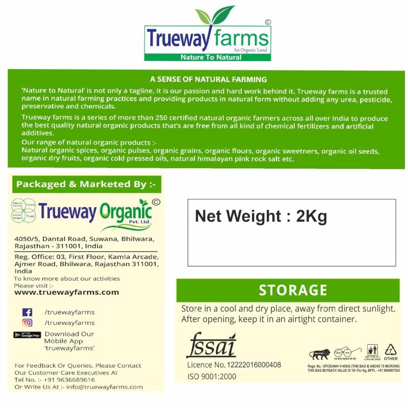 Trueway Farms Organic Sona Moti Wheat (sonamoti Gehu) –1.85kg